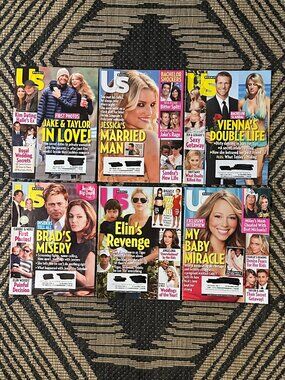Vintage Lot of 6 US Weekly Magazines 2010 Celebrity Gossip Fashion Party Life